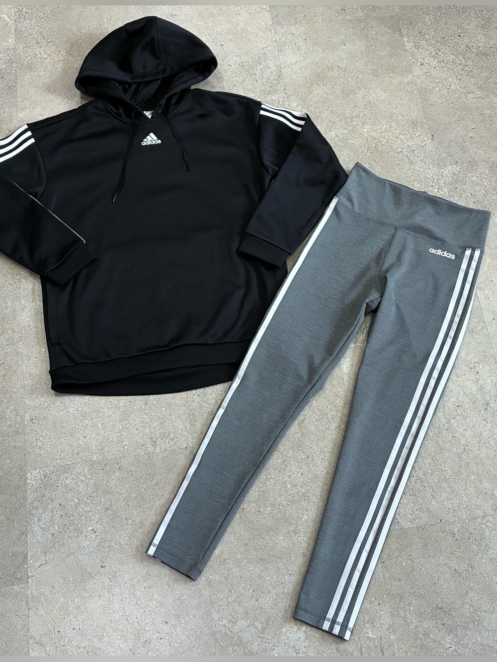 Womens ADIDAS Hoodie Sweatshirt & Leggings, sz Small